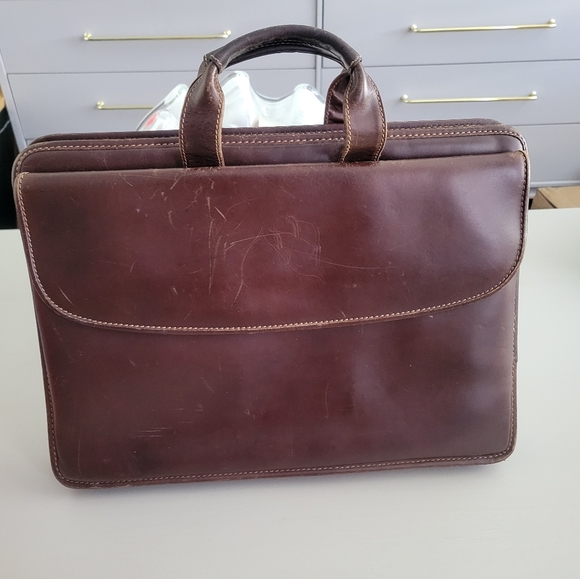 Johnston & Murphy Other - 💼 Vintage Johnson & Murphy Leather Carry On Briefcase 💼